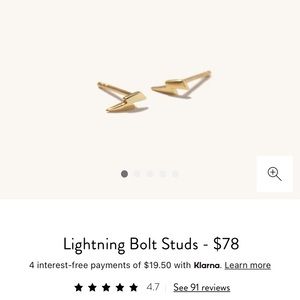 Mejuri Lightning Bolt Studs